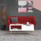 Sohvapöytä korkeakiilto valkoinen 100x49,5x43 cm lastulevy hinta ja tiedot | Sohvapöydät | hobbyhall.fi