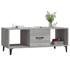 Sohvapöytä harmaa Sonoma 102x50x40 cm tekninen puu hinta ja tiedot | Sohvapöydät | hobbyhall.fi