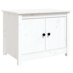 Sohvapöytä valkoinen 71x49x55 cm täysi mänty hinta ja tiedot | Sohvapöydät | hobbyhall.fi