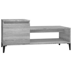 Sohvapöytä harmaa Sonoma 100x50x45 cm tekninen puu hinta ja tiedot | Sohvapöydät | hobbyhall.fi