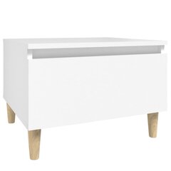 Sivupöytä valkoinen 50x46x35 cm tekninen puu hinta ja tiedot | Sohvapöydät | hobbyhall.fi