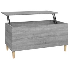 Sohvapöytä harmaa Sonoma 90x44,5x45 cm tekninen puu hinta ja tiedot | Sohvapöydät | hobbyhall.fi