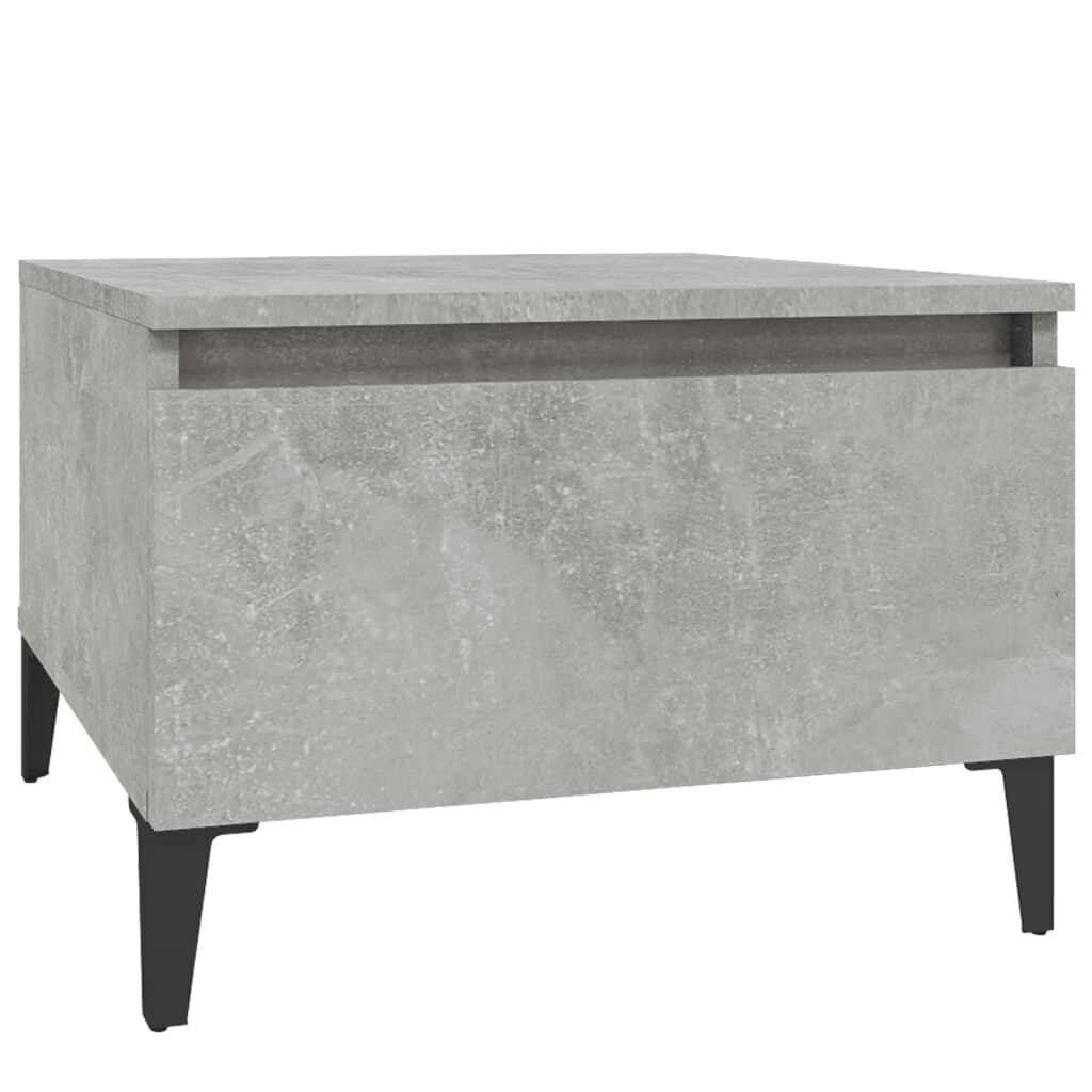 Sivupöytä betoninharmaa 50x46x35 cm tekninen puu hinta ja tiedot | Sohvapöydät | hobbyhall.fi