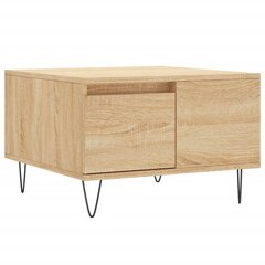 Sohvapöytä Sonoma-tammi 55x55x36,5 cm tekninen puu hinta ja tiedot | Sohvapöydät | hobbyhall.fi