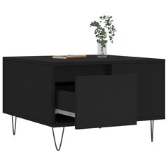Sohvapöytä musta 55x55x36,5 cm tekninen puu hinta ja tiedot | Sohvapöydät | hobbyhall.fi
