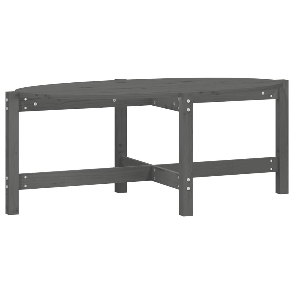Sohvapöytä harmaa 118x63x45 cm täysi mänty hinta ja tiedot | Sohvapöydät | hobbyhall.fi