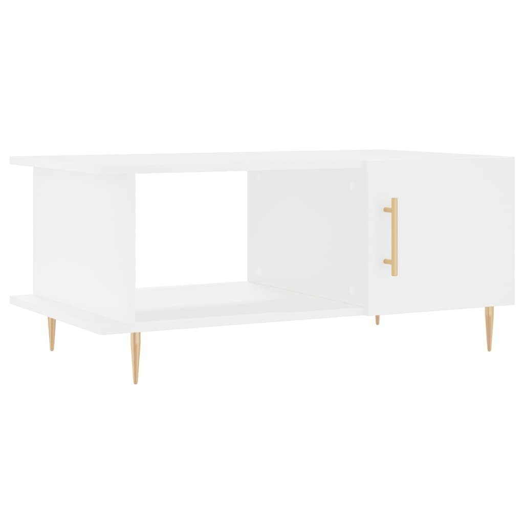Sohvapöytä valkoinen 90x50x40 cm tekninen puu hinta ja tiedot | Sohvapöydät | hobbyhall.fi