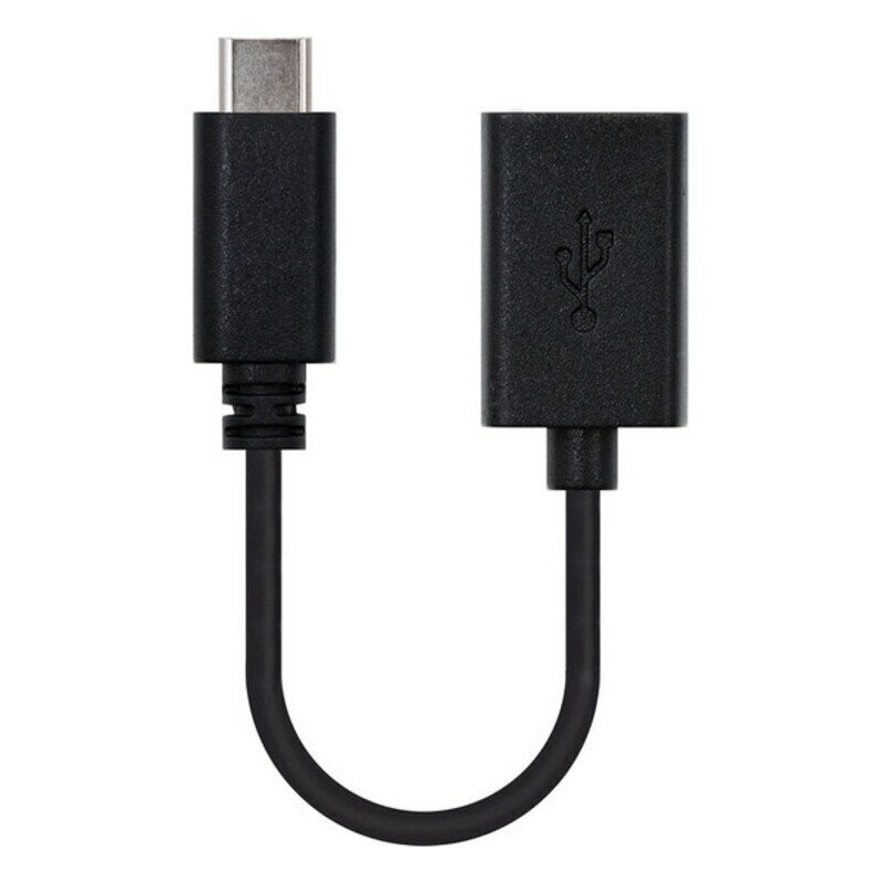 Nanokaapeli USB 2.0 -kaapeli, musta, 0,15 m hinta ja tiedot | Puhelinkaapelit | hobbyhall.fi