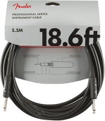 Instrumenttikaapeli Fender Professional 5.5M BLK hinta ja tiedot | Kaapelit ja adapterit | hobbyhall.fi