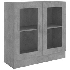 Vitriinikaappi betoninharmaa 82,5x30,5x80 cm lastulevy hinta ja tiedot | Vitriinit | hobbyhall.fi