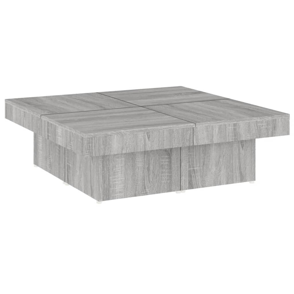 Sohvapöytä harmaa Sonoma 90x90x28 cm tekninen puu hinta ja tiedot | Sohvapöydät | hobbyhall.fi