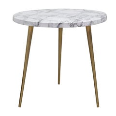 DKD Home Decor Sivupöytä, alumiini, (46 x 46 x 46 cm), kulta/valkoinen hinta ja tiedot | Sohvapöydät | hobbyhall.fi