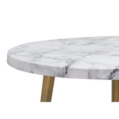 DKD Home Decor Sivupöytä, alumiini, (46 x 46 x 46 cm), kulta/valkoinen hinta ja tiedot | Sohvapöydät | hobbyhall.fi