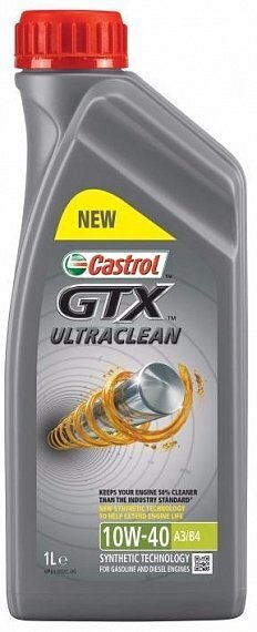 Moottoriöljy Castrol GTX ULTRACLEAN 10W40 A3 / B4, 1L hinta ja tiedot | Moottoriöljyt | hobbyhall.fi