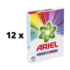 Pesujauhe ARIEL Color, 4 pesua / 300 g x 12 kpl paketti hinta ja tiedot | Pyykinpesuaineet | hobbyhall.fi