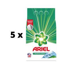 Pesujauhe Ariel Mountain Spring, 36 pesua x 5 kpl paketti hinta ja tiedot | Pyykinpesuaineet | hobbyhall.fi