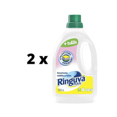 Nestemäinen pesuaine RINGUVA PLUS, värillisille kankaille, sapella, 20 pesua, 1 l x 2 kpl paketti hinta ja tiedot | Pyykinpesuaineet | hobbyhall.fi