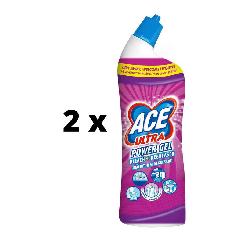 Geelikylpypuhdistusaine ACE ULTRA Power Lavender Effect, 750ml x 2 kpl paketti hinta ja tiedot | Puhdistusaineet | hobbyhall.fi