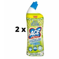 Kylpyhuonepuhdistusgeeli ACE ULTRA Power Lemon, 750ml x 2 kpl paketti hinta ja tiedot | Puhdistusaineet | hobbyhall.fi