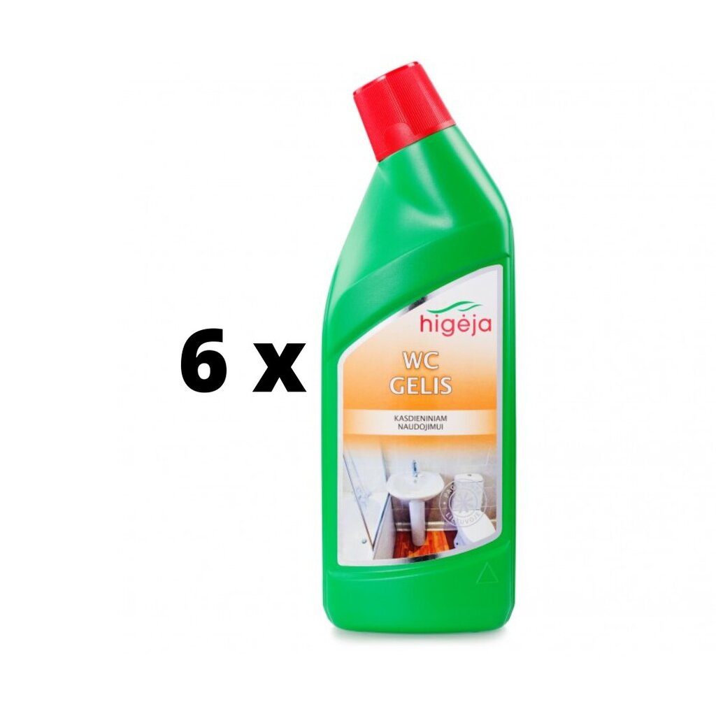 WC-geeli HIGĖJA, 700 ml x 6 kpl paketti hinta ja tiedot | Puhdistusaineet | hobbyhall.fi