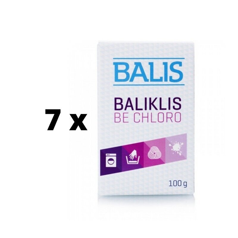 Valkaisu- ja tahranpoistoaine BALIS, jauhe, 100 g x 7 kpl paketti hinta ja tiedot | Puhdistusaineet | hobbyhall.fi