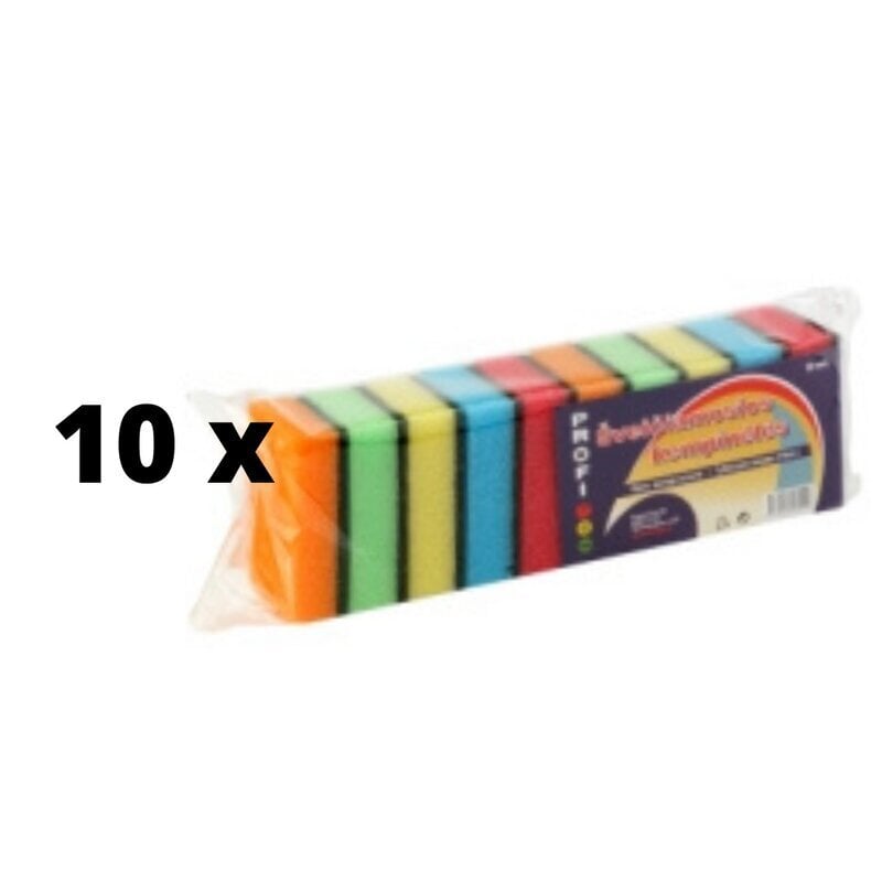 Ammattimainen pesusieni, 10 kpl x 10 pakettia hinta ja tiedot | Siivoustarvikkeet | hobbyhall.fi