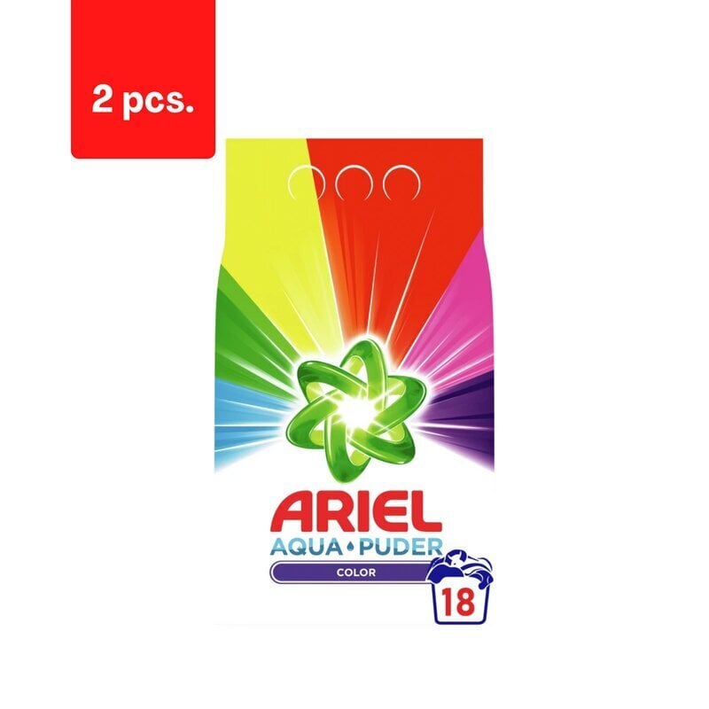 Ariel color pesujauhe, 18 kpl x 2 kpl hinta ja tiedot | Pyykinpesuaineet | hobbyhall.fi