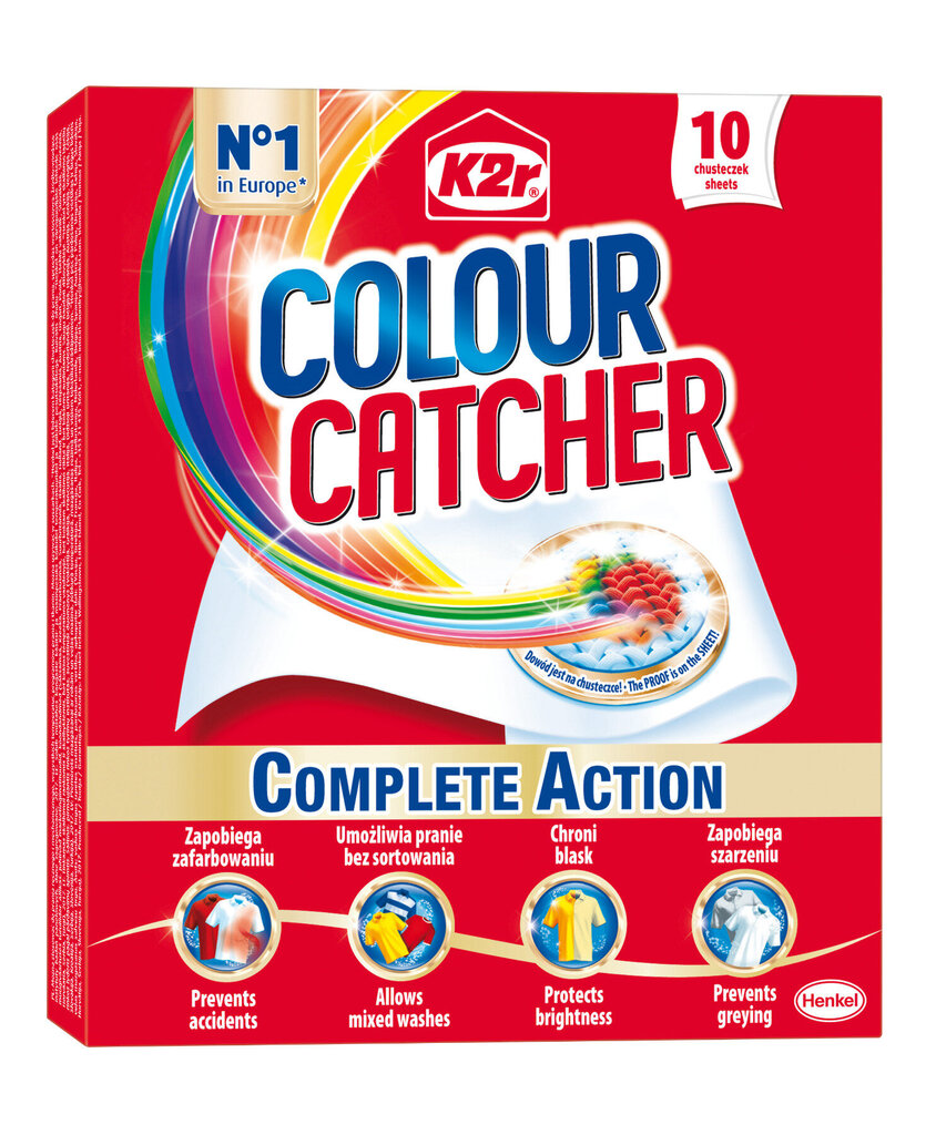 K2R Color Catcher pesulakanat, 6 x 10 kpl hinta ja tiedot | Pyykinpesuaineet | hobbyhall.fi