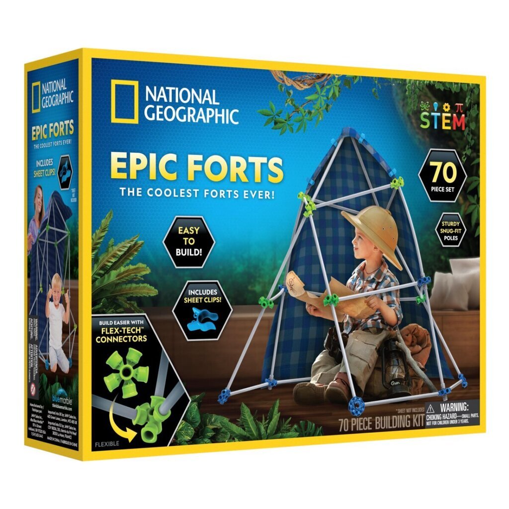 Rakentaja National Geographic Epic Fort Building, RTFORT70 hinta ja tiedot | Kehittävät lelut | hobbyhall.fi