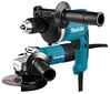 Makita Combokit-konepaketti (Iskuporakone HP1631 + Kulmahiomakone 9558HNR, salkussa) hinta ja tiedot | Hiomakoneet | hobbyhall.fi