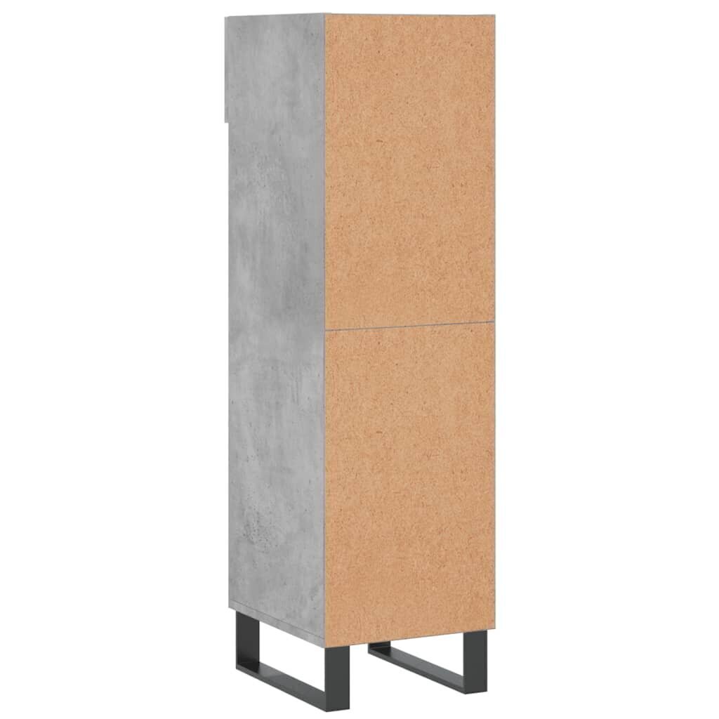 Kenkäkaappi betoninharmaa 30x35x105 cm tekninen puu hinta ja tiedot | Kenkäkaapit ja -hyllyt | hobbyhall.fi