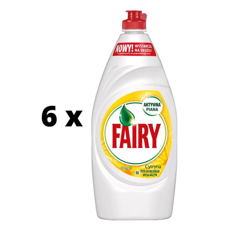 Astianpesuaine FAIRY Lemon, 900 ml x 6 kpl paketti hinta ja tiedot | Astianpesuaineet | hobbyhall.fi