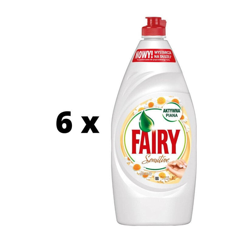 Astianpesuaine FAIRY Kamomilla & E-vitamiini, 900 ml x 6 kpl paketti hinta ja tiedot | Astianpesuaineet | hobbyhall.fi