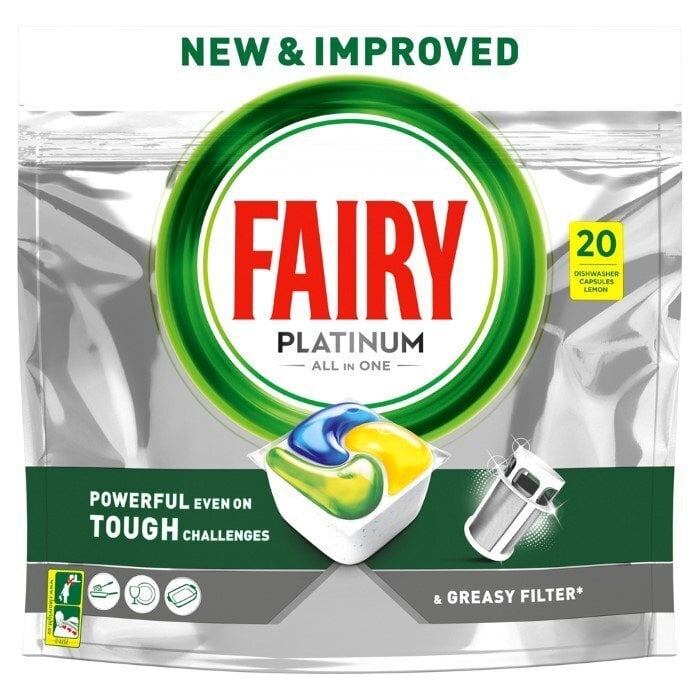 Automaattiset astianpesukonekapselit FAIRY Platinum LEMON, 24 kpl x 2 kpl paketti hinta ja tiedot | Astianpesuaineet | hobbyhall.fi