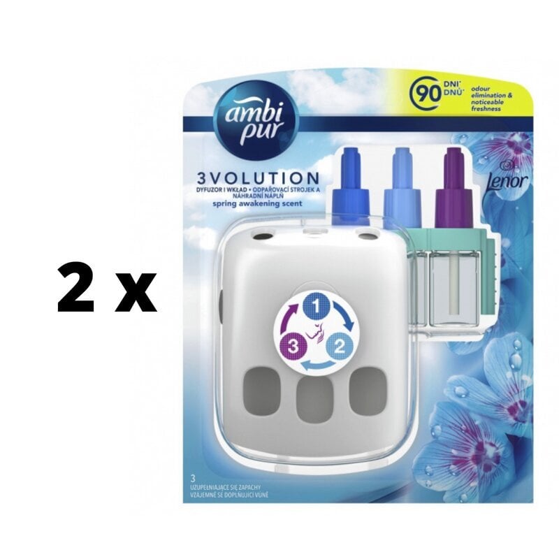 Sähköinen ilmanraikastin AMBI PUR 3volution Spring Awakening, 20 ml x 2 kpl paketti hinta ja tiedot | Ilmanraikastimet | hobbyhall.fi