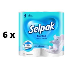 WC-paperi SELPAK comfort, 4 kpl, 2 kerrosta. x 6 kpl paketti hinta ja tiedot | WC-paperit ja talouspaperit | hobbyhall.fi