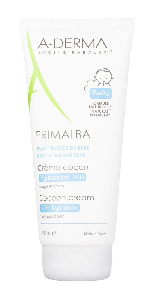 A-Derma Primalba Cocoon Cream vartalovoide lapsille 200 ml hinta ja tiedot | Lasten ja äitiysajan kosmetiikka | hobbyhall.fi