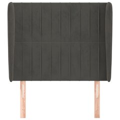 pääty korvilla, harmaa, 103x23x118/128cm, samettia hinta ja tiedot | Sängyt | hobbyhall.fi