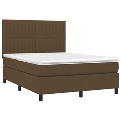 Sänky jousilla/patjalla/LED , 140x200 cm, ruskea hinta ja tiedot | Sängyt | hobbyhall.fi