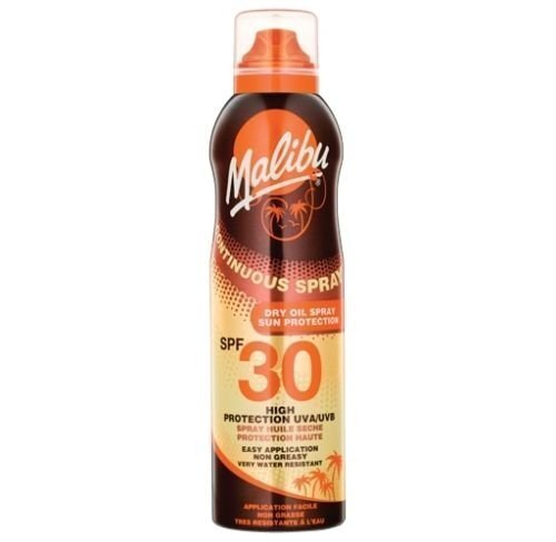 Malibu Continuous Spray Dry Oil SPF30 aurinkosuojasuihke 175 ml hinta ja tiedot | Aurinkovoiteet | hobbyhall.fi