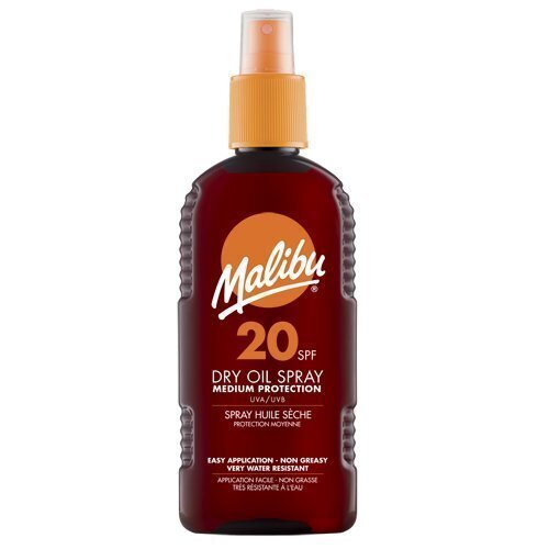 Malibu Dry Oil Spray SPF20 aurinkosuojasuihke 200 ml hinta ja tiedot | Aurinkovoiteet | hobbyhall.fi