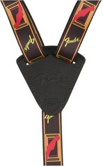 Ukulele-hihna Fender Ukulele Strap, musta/keltainen/punainen hinta ja tiedot | Soittimien lisätarvikkeet | hobbyhall.fi