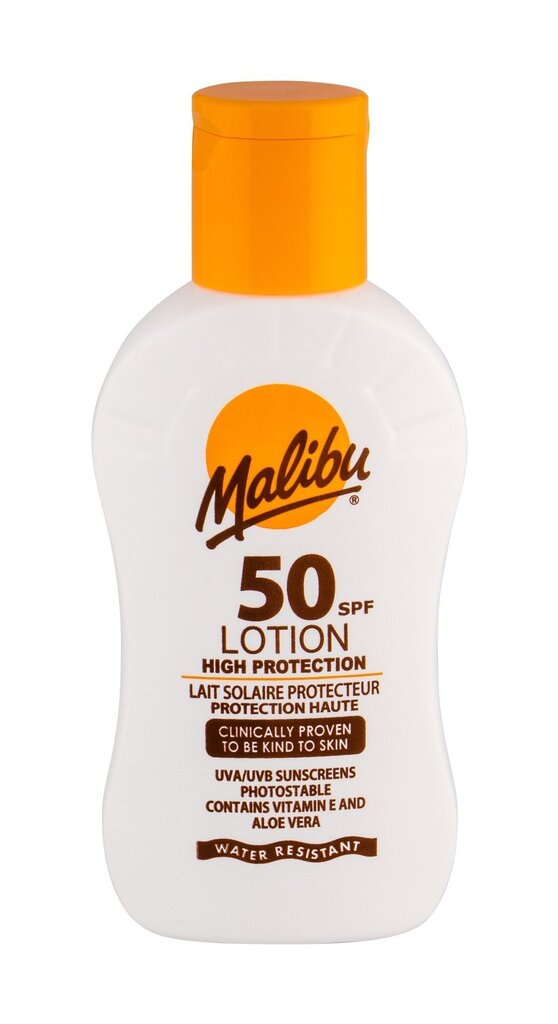 Malibu Lotion SPF 50 aurinkovoide 100 ml hinta ja tiedot | Aurinkovoiteet | hobbyhall.fi