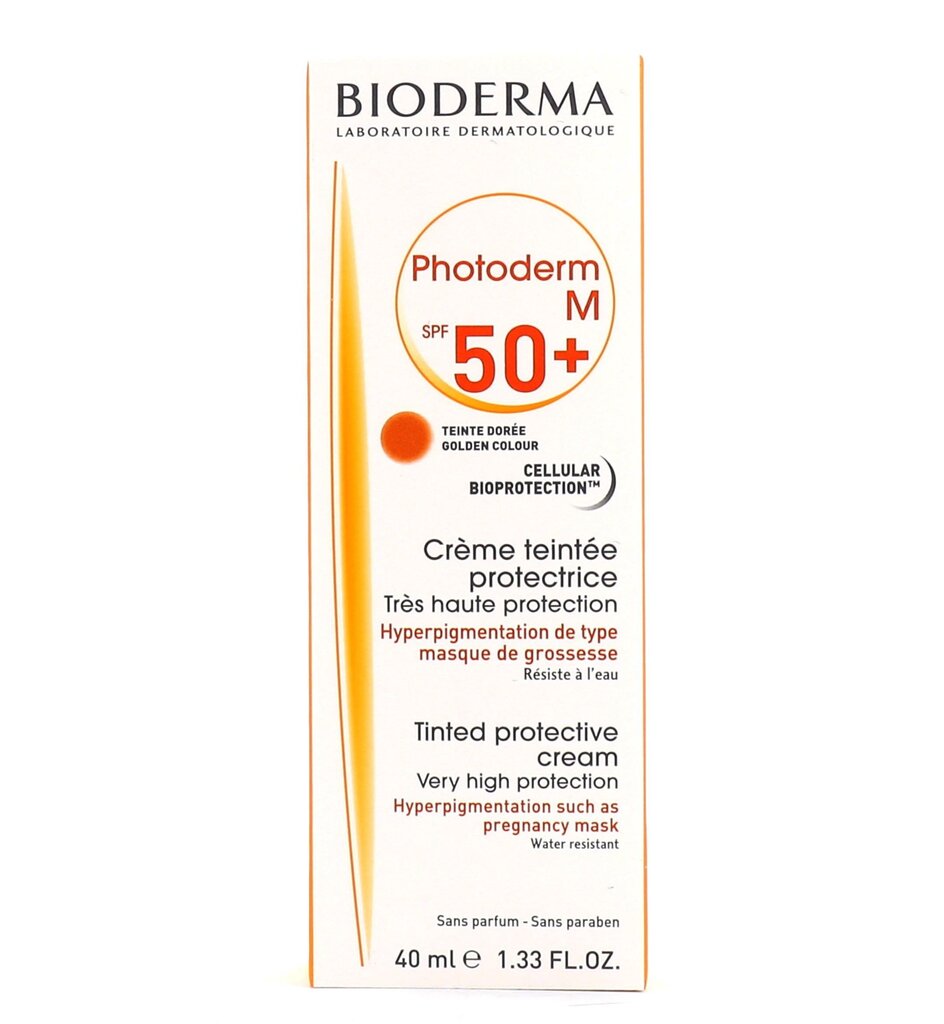 Aurinkosuojavoide Bioderma Photoderm SPF50 Golden 40 ml hinta ja tiedot | Aurinkovoiteet | hobbyhall.fi