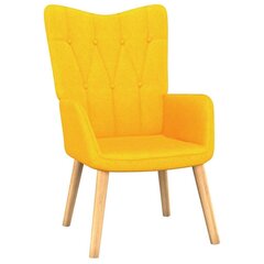 Lepotuoli jalkatuella, 62x68,5x96 cm, keltainen hinta ja tiedot | Nojatuolit | hobbyhall.fi