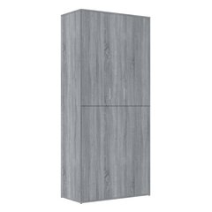 Kenkäteline harmaa Sonoma 80x39x178 cm tekninen puu hinta ja tiedot | Kenkäkaapit ja -hyllyt | hobbyhall.fi