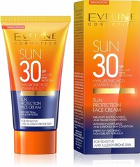 Aurinkovoide Eveline Amazing Oils kasvoille SPF30 50 ml hinta ja tiedot | Aurinkovoiteet | hobbyhall.fi