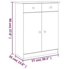 Kenkäkaappi ALTA valkoinen 77x35x96 cm täysi mänty hinta ja tiedot | Kenkäkaapit ja -hyllyt | hobbyhall.fi