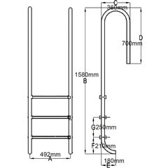 Uima-altaan tikkaat 3 askelmaa 120 cm ruostumaton 304 teräs hinta ja tiedot | Uima-allastarvikkeet | hobbyhall.fi