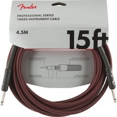 Instrumenttikaapeli Fender Professional 4.5M RD T hinta ja tiedot | Kaapelit ja adapterit | hobbyhall.fi